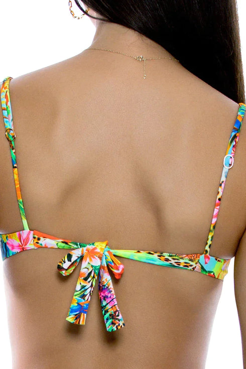 Luli Fama Birds Of Paradise Wide Strap Balconette Top
